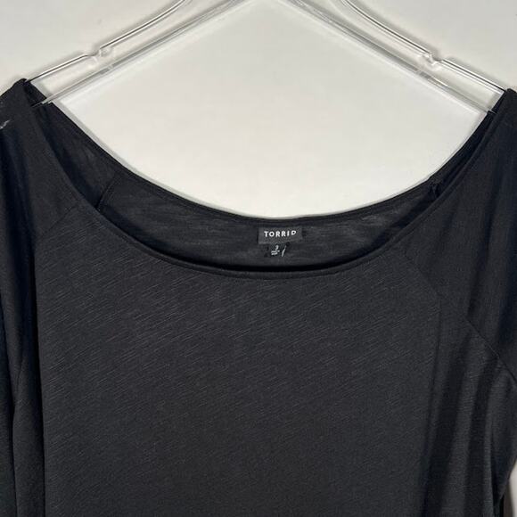 Torrid Women's Off Shoulder Top Shirt 3X Black Skull Long Sleeve Punk Goth - Picture 7 of 8